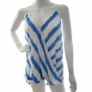 NWT Market & Spruce Light Blue and White Draped Camisole